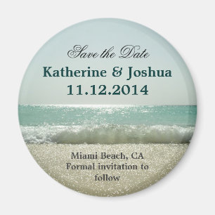sea beach save the date magnets
