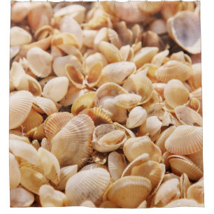 Sea Beach Shell: Summer Textured Background Shower Curtain