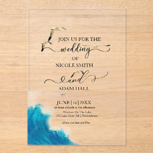  Sea Beach Wedding Invitation  Coastal Destination