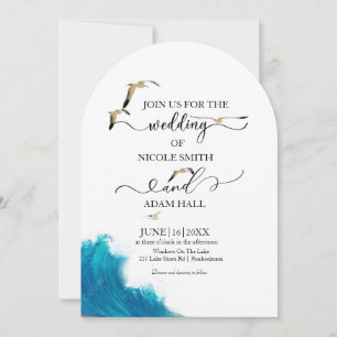 Sea Beach Wedding Invitation Coastal Destination