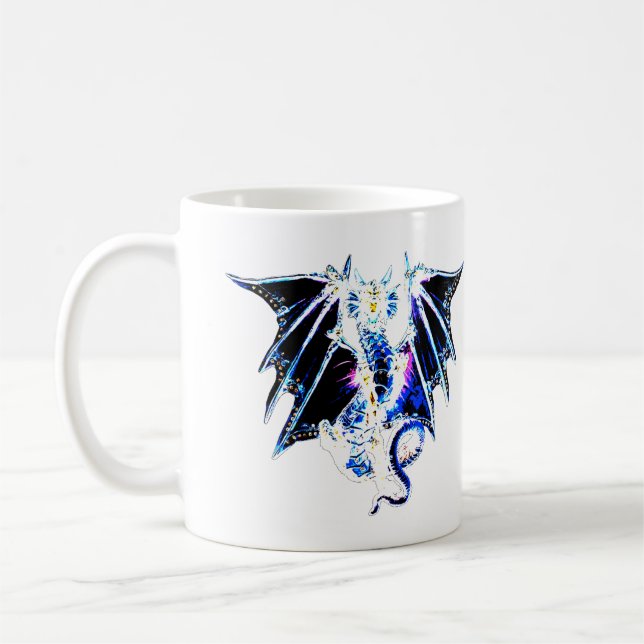 Sea Beast Dragon Abyss Ocean Fantasy Beast Art Coffee Mug (Left)