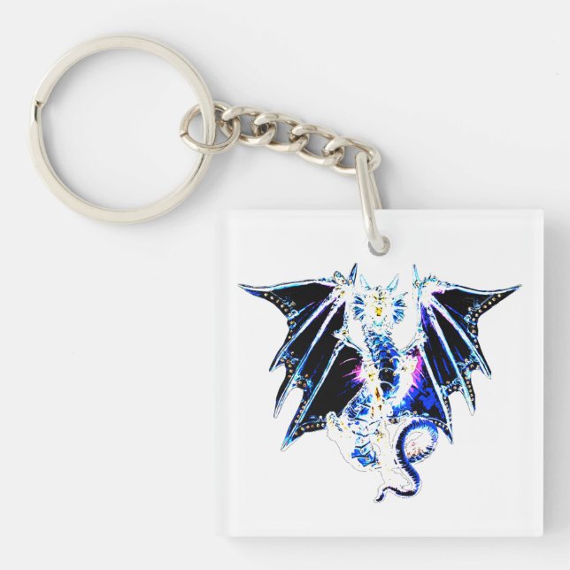 Sea Beast Dragon Mythical Ocean Serpent Fantasy  Key Ring (Front)