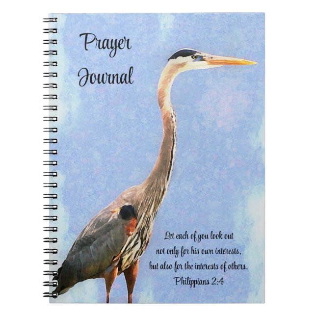 Sea Bird Art Bible Verse Faith Prayer Journal (Front)