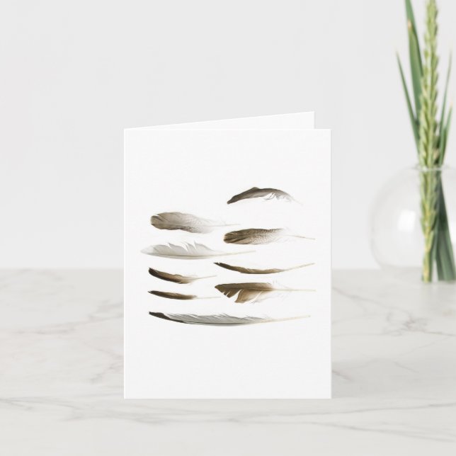 Sea Bird Feather Note Card (Front)