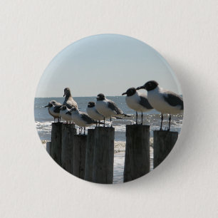 SEA BIRDS 6 CM ROUND BADGE