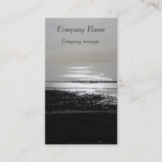 sea, black and white business card