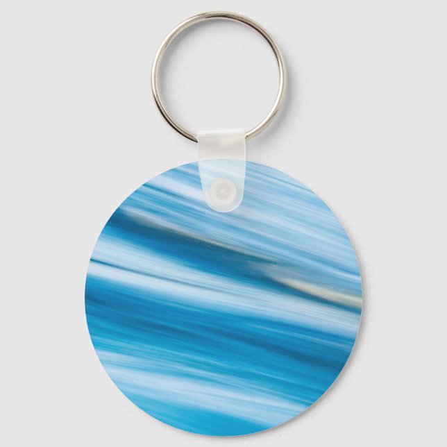 Sea Blue Abstract        Key Ring (Front)