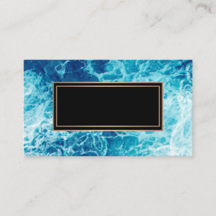 Sea, blue, abstract, modern, foam business card