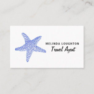 Sea Blue Beach Starfish, Travel & Tourism Business Business Card