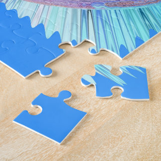 Sea Blue Curls Jigsaw Puzzle