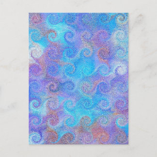 Sea Blue Curls Postcard