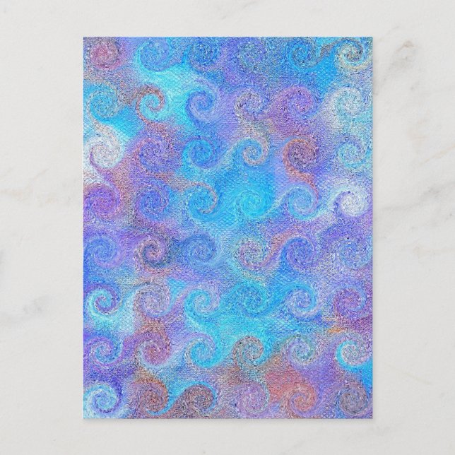 Sea Blue Curls Postcard (Front)
