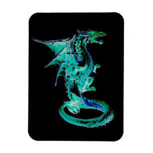 Sea Blue Dragon Flexible Photo Magnet