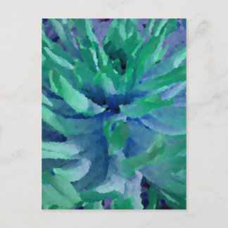 Sea blue, ocean green, dahlia, large bloom postcard