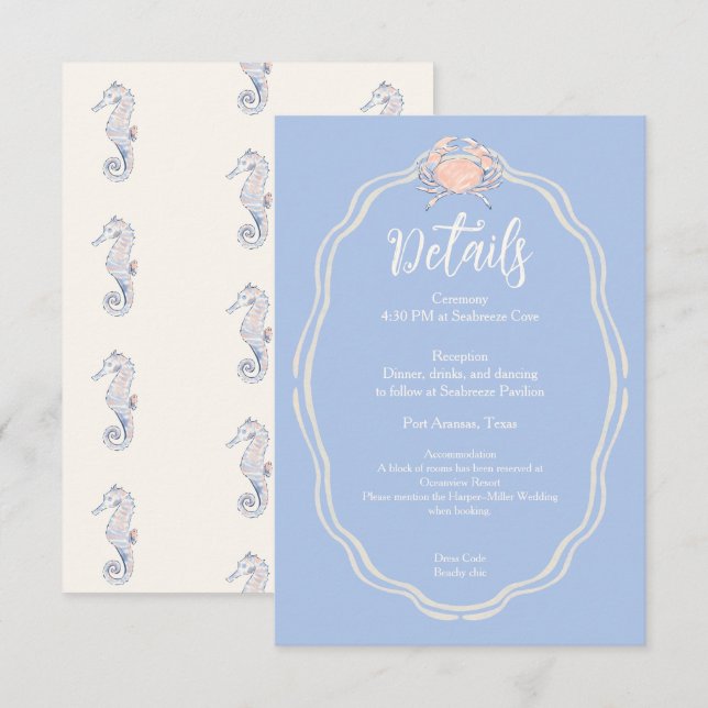 sea breeze enclosure card (Front/Back)