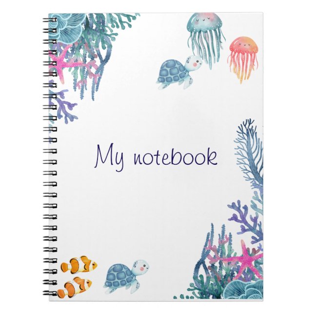 Sea Breeze Notebook – Cute Journal for Ocean Lover (Front)
