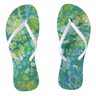 Sea Bubbles | Abstract Flip Flops