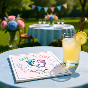 Sea Bubbles Boy or Girl Gender Reveal Napkin