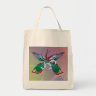 Sea Butterfly fractal on Grocery Bag