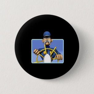 Sea Captain 6 Cm Round Badge