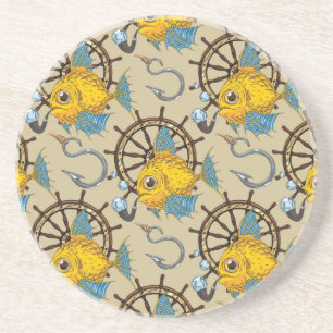 Sea Captain Fish Pattern Coaster