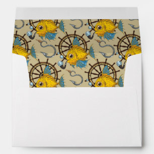 Sea Captain Fish Pattern Envelope