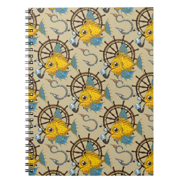 Sea Captain Fish Pattern Notebook (Front)