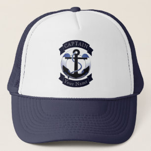 Sea captain sailor personalised trucker hat