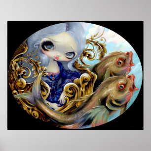 Sea Chariot ART PRINT Rococo Mermaid Surrealism