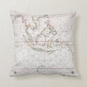 Sea chart East of India   Indonesia Cushion