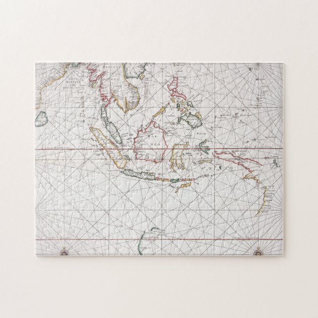 Sea chart East of India | Indonesia Jigsaw Puzzle (Horizontal)