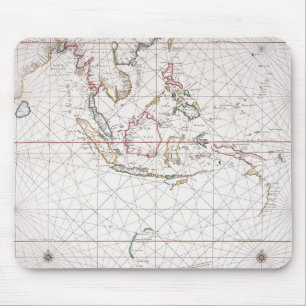 Sea chart East of India Indonesia Mouse Pad
