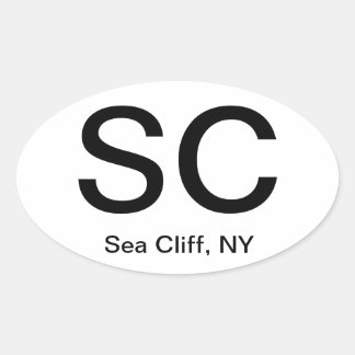 Sea Cliff- A country on its own! Oval Sticker