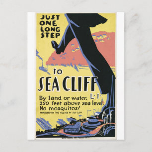 Sea Cliff New York Advertisment Poster Postcard