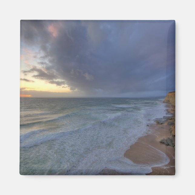 Sea cliffs catch days last light at Pomponi Magnet (Front)