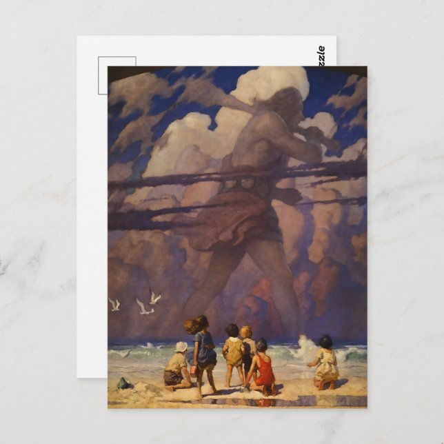 Sea Clouds Children, The Giant by N.C. Wyeth Postcard (Front/Back)