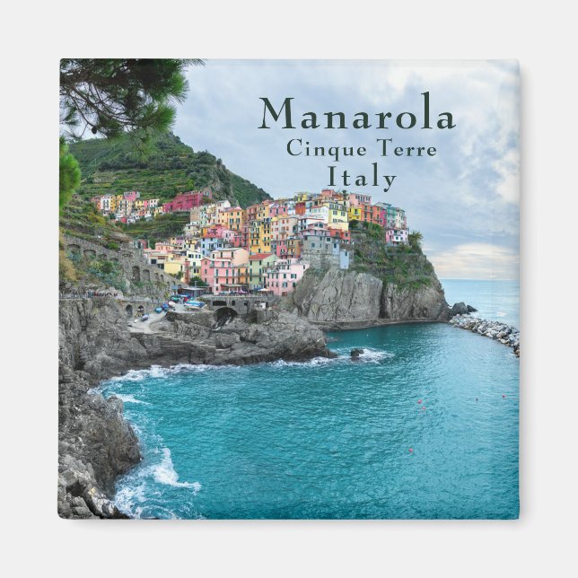 Sea Coast Cinque Terre Manarola Riomaggiore Italy  Magnet (Front)