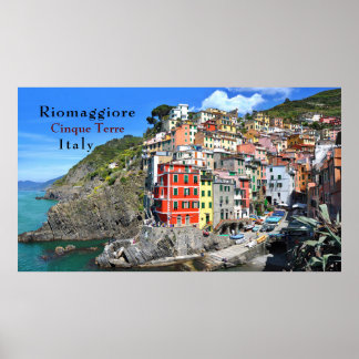 Sea Coast Cinque Terre Riomaggiore Italy  Poster