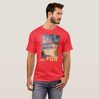 Sea coast, sun, waves, palms and a slogan T-Shirt