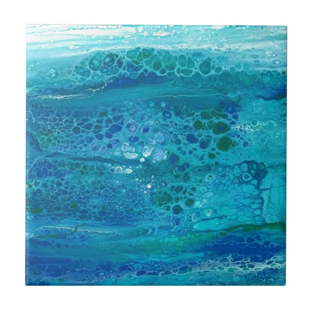 sea colours abstract tile (Front)