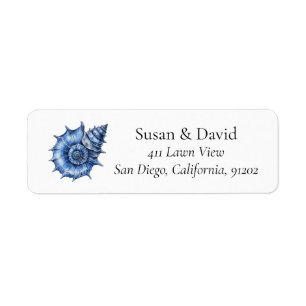 Sea Conch Personalised Return Address Label