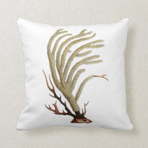 Sea Coral Beach House Decor Pillow No. 2