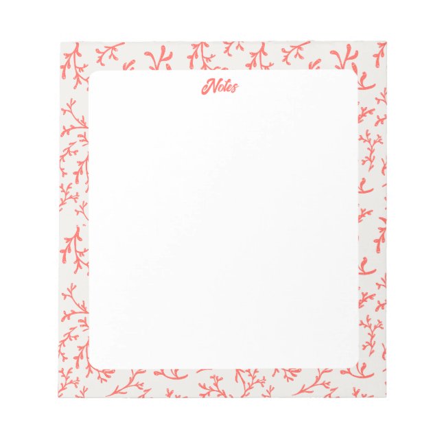 Sea Coral Notepad (Front)