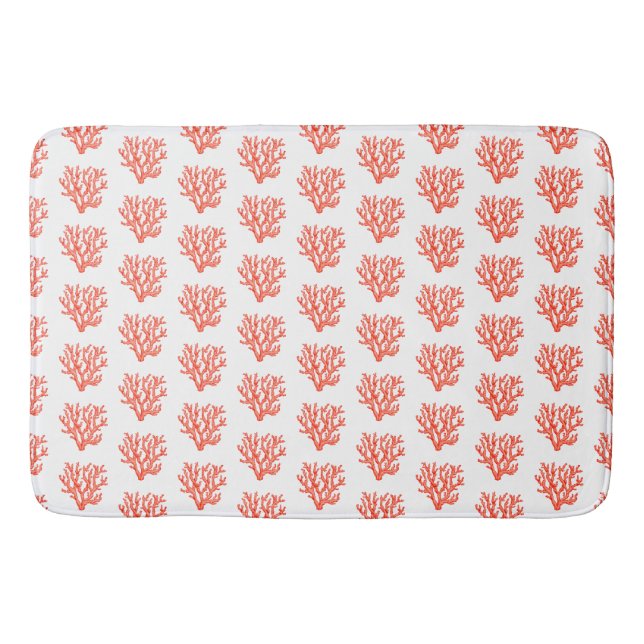 Sea coral print bath mat (Front)