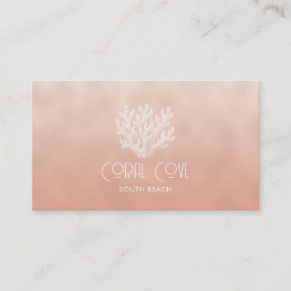 Sea Coral Silhouette | Coral Business Card