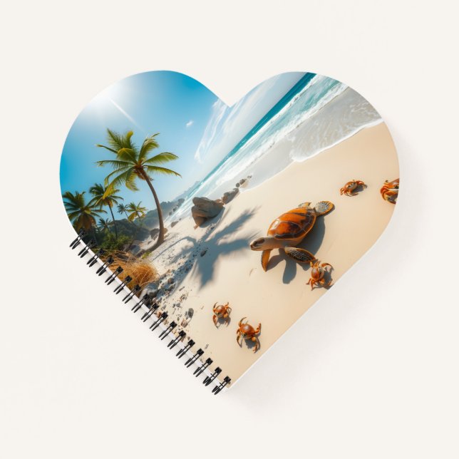 Sea  Crabs on Tropical Beach – Serene Ocea Notebook (Front)