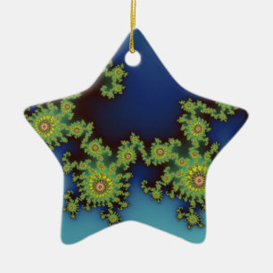 Sea Creature Christmas fractal Ceramic Tree Decoration