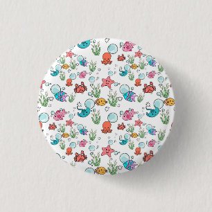 Sea creature gift, sea creature 3 cm round badge