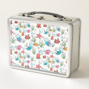 Sea creature gift, sea creature  metal lunch box