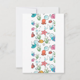 Sea creature gift, sea creature thank you card